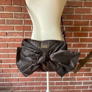 MaxMara Weekend Purple Plum Taffeta Bow Crossbody Shoulder Bag